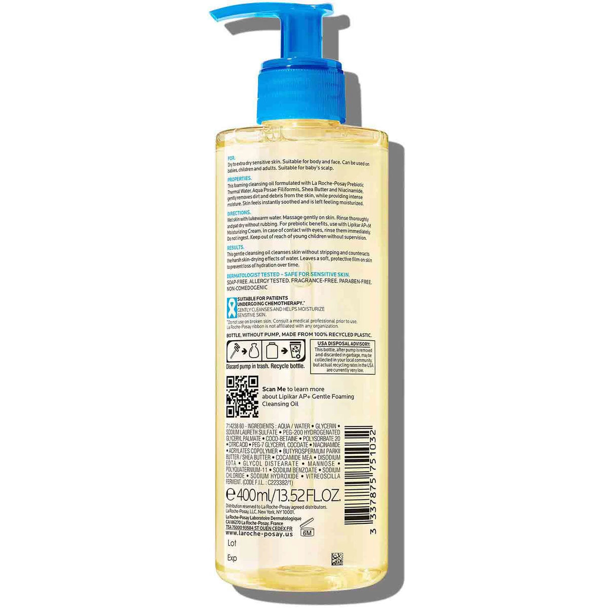 Lipikar AP+ Gentle Foaming Cleansing Oil